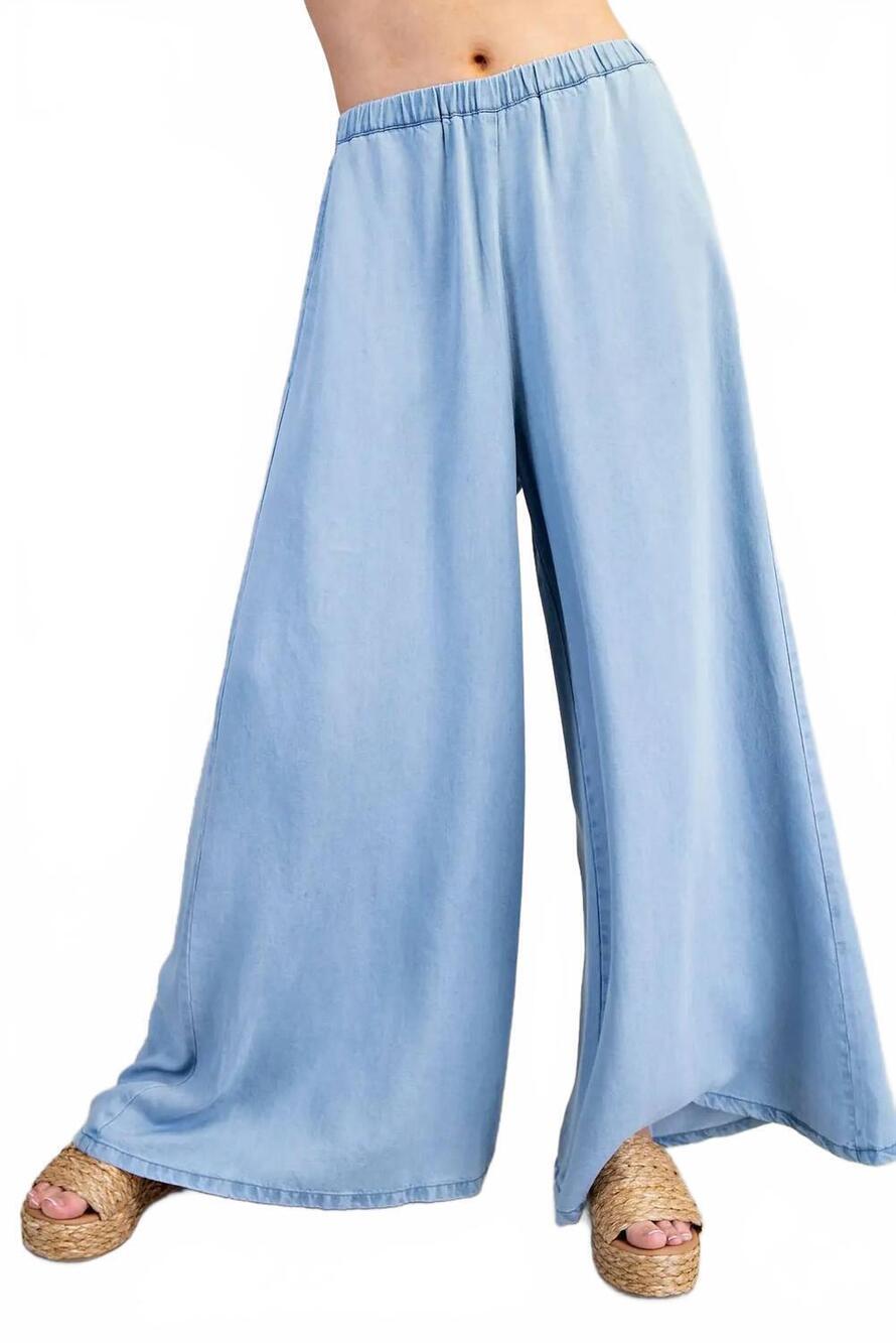NEW EE:SOME chambray wide leg pants in denim
